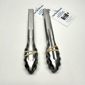 STAINLESS STEEL TONGS BY EDLUND Set of 2